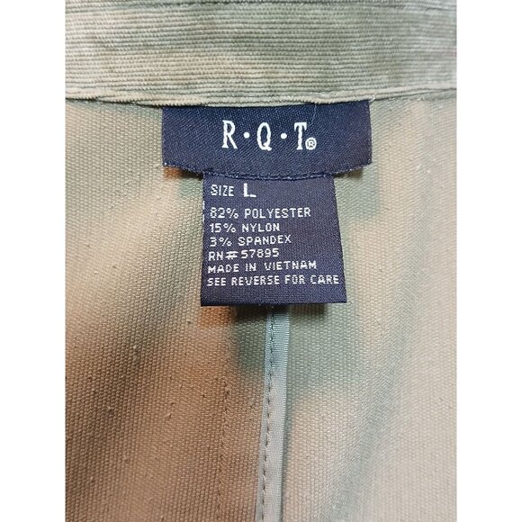 Womens Large Micro Corduroy Shacket Green Light Academia Classicore Corpcore - Picture 4 of 5